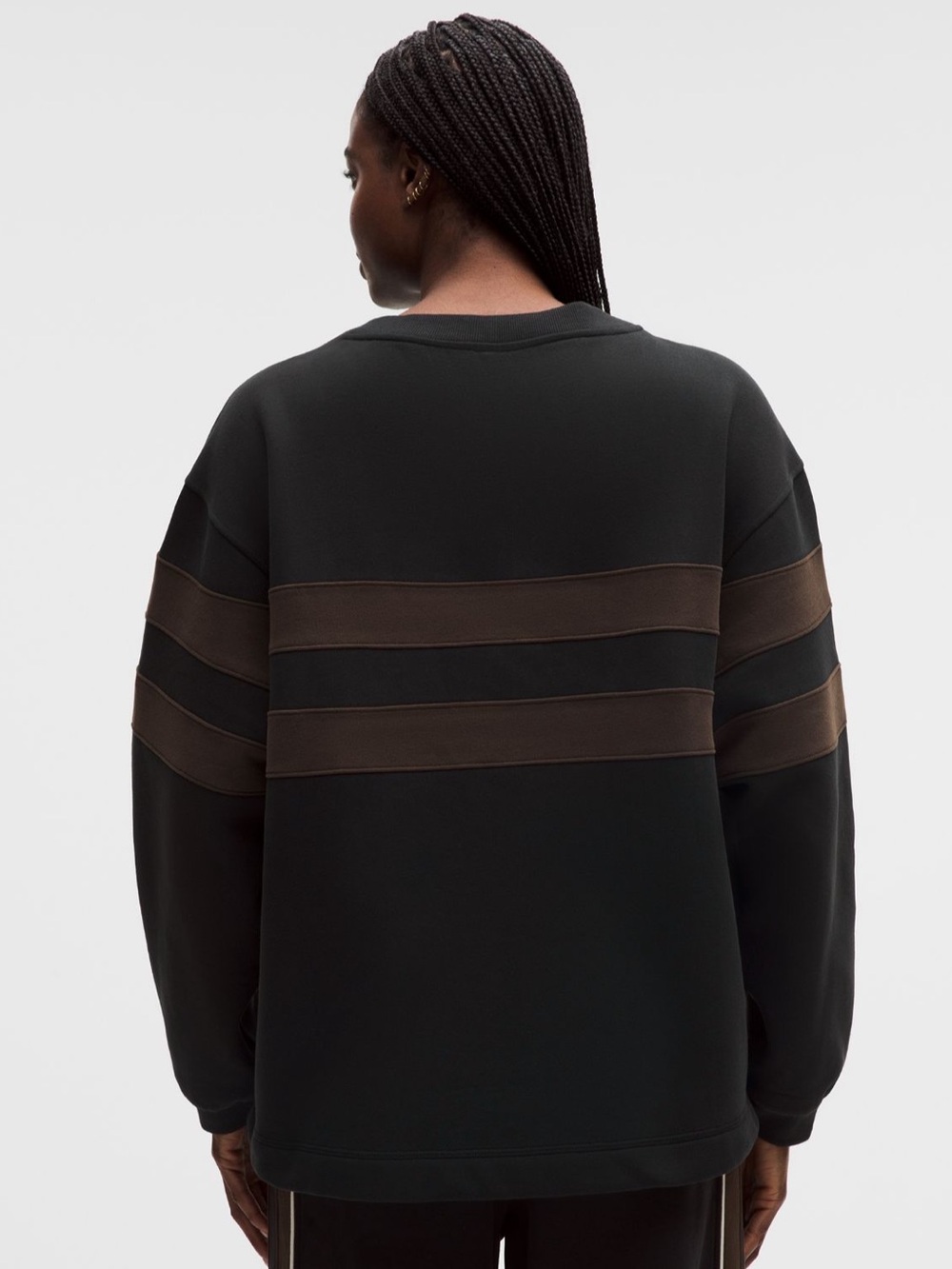 Lululemon Steady State Oversized Track Pant & Pullover - Black/ Walnut Stripe - Picture 3 of 12